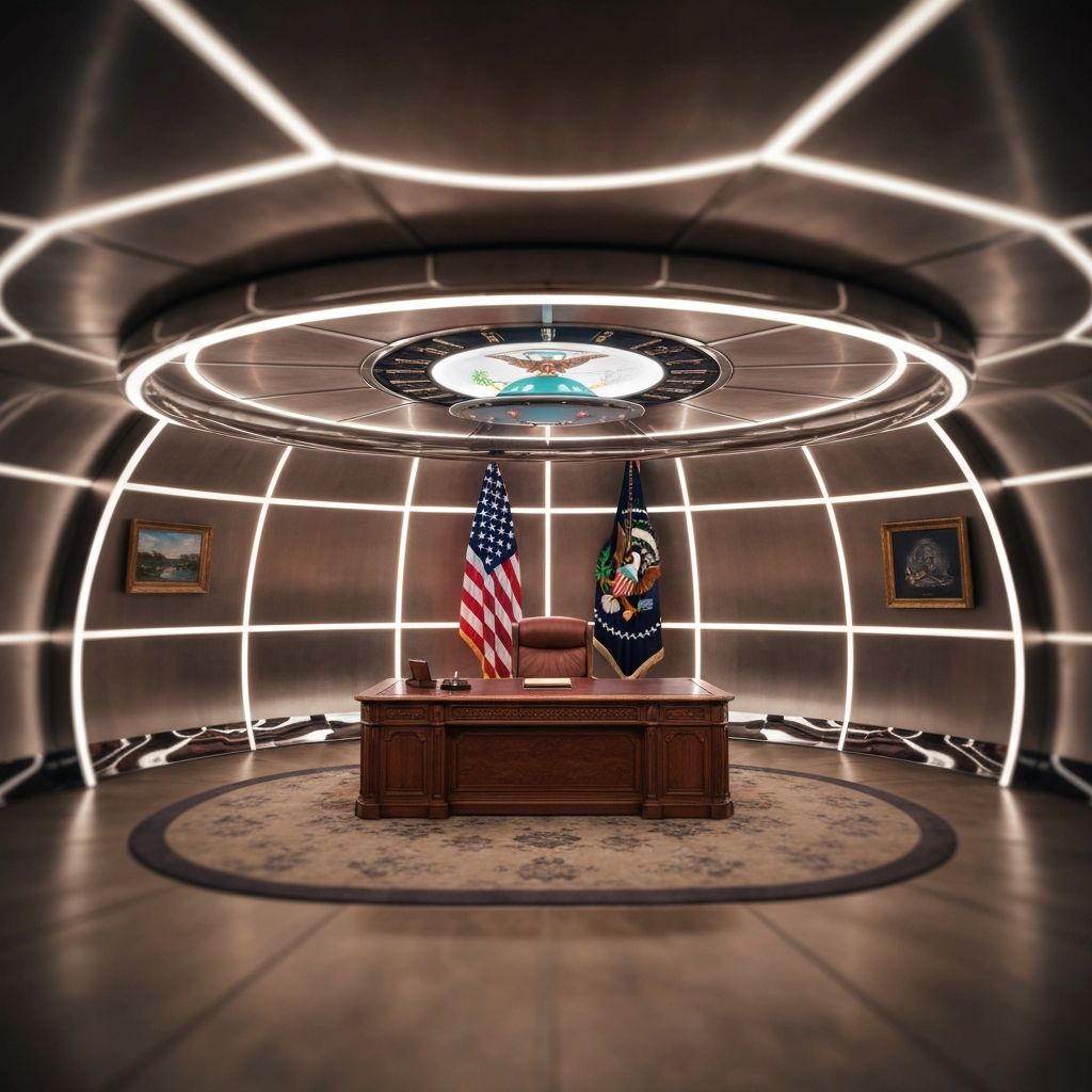 The redesigned Oval Office